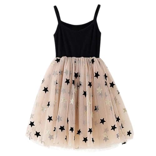 NNJXD Little Girl Summer Sleeveless Princess Dress,Infant Toddler Princess Party Tulle Sundress 2-3 Years Tulle-Black