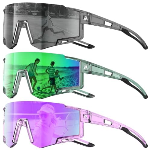KALIYADI Polarized Kids-Sunglasses Sports Sunglasses-for-Kids: Boys Girls Sun Glasses with UV400 for Running Cycling Age 6-14