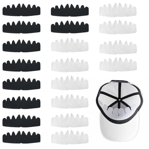 20-Piece Baseball Cap Inserts - Flexible, Washable, Reusable Hat Liner - Felt Sweat Liner - Supports Brim & Crown - Fits Snapback & Fitted Caps - Ideal for Ball Sports ﻿