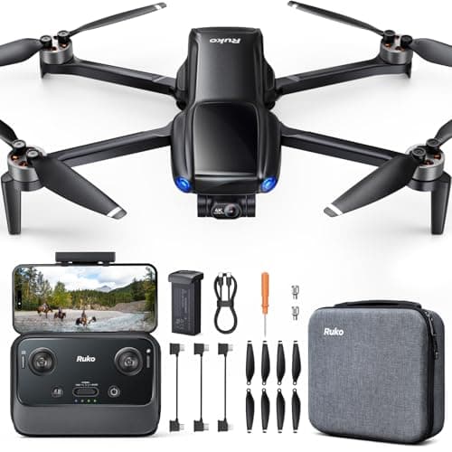Ruko U11MINI 4K, Under 249g Pocket Drone with Camera for Adults 8K Photo 4K/30fps Video, 3-Axis Gimbal ElS, 20000ft Digital Transmission, FAA- Exempt (32-Min Flight)