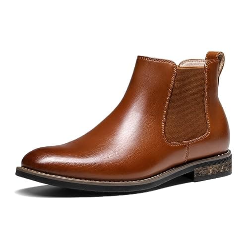 Bruno Marc Men's Suede Leather Chelsea Ankle Boots,Size 7,1-Brown,URBAN-06-1