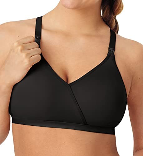 PLAYTEX Womens Maternity & Shaping T-Shirt Wirefree Us4958 Nursing Bras, Black, Small US