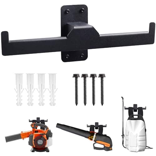 Heavy Duty Wall Mounted Backpack Blower Rack & Sprayer Hanger - Durable Space-Saving Storage Bracket for Backpack Leaf Blowers, Garden Sprayers, Chainsaws | Sturdy Garage Organization, Easy Install(1)
