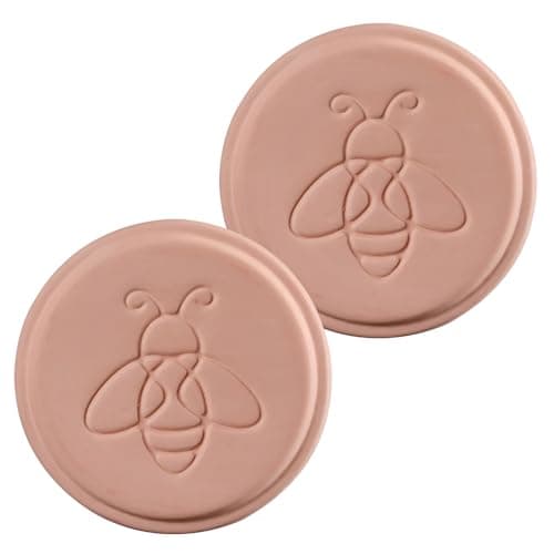 DNUZEWR 2PCS Terracotta Brown Sugar Keeper, Reusable Brown Sugar Saver Terra Cotta Sugar Softener Container Disc in Storage Container