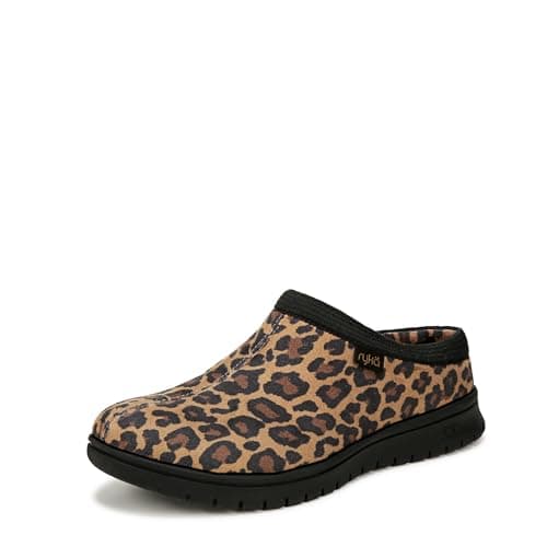 Ryka Womens Stellar Mule Cheetah Microsuede 9 W