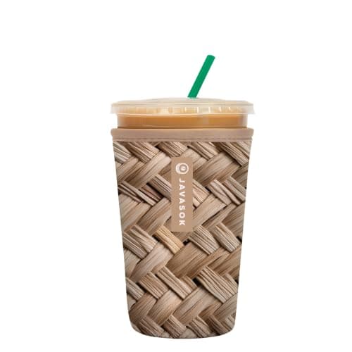 Sok It JavaSok Iced Coffee & Cold Soda Insulated Neoprene Cup Sleeve (Summer in Saint-Tropez, Medium: 22-28oz)