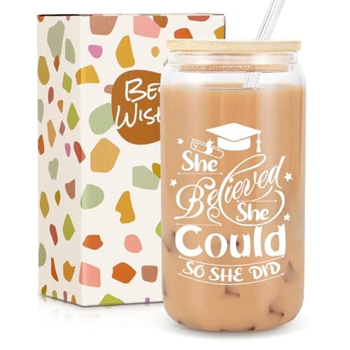 Frerdui Graduation Gifts for Her, Graduation Gifts, She Believed She Could so She Did, Grad Gift for College High School Student, Daughter, Niece, Granddaughter, Congrats Grad Gift