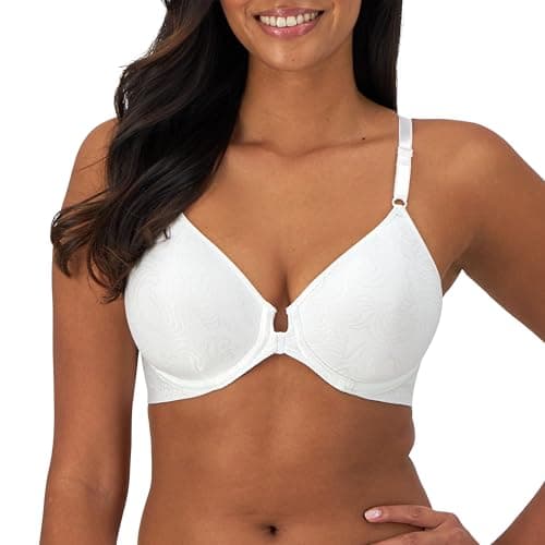 Bali Women's Comfort Revolution Front-Close Shaping Underwire Bra, White,36D