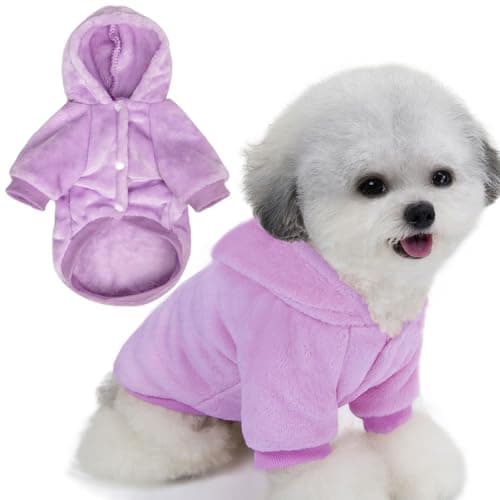 FabriCastle Dog Hoodie Sweater, Light Purple, Small