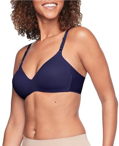 Warner's Women's No Side Effects Wire-Free Contour Bra Bra, Evening Blue, 34C