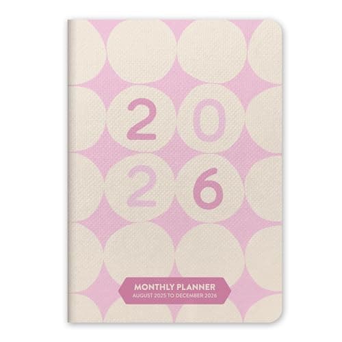 Orange Circle Studio Academic Planner 2026, Darling Dots, Vibrant Illustrations, 17-Month Pocket Planner for School or Work, Goal Setting Prompts, Portable Size, Rounded Corners