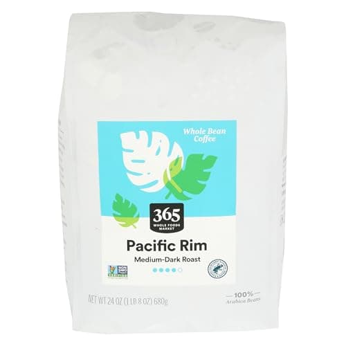 365 by Whole Foods Market, Pacific Rim Whole Bean Coffee, Medium-Dark Roast, 24 Ounce