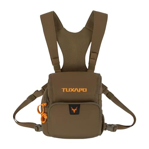 Tuxapo Binocular Harness Chest Pack with Rangefinder Pouch Bino Case for Hunting Hiking Shooting