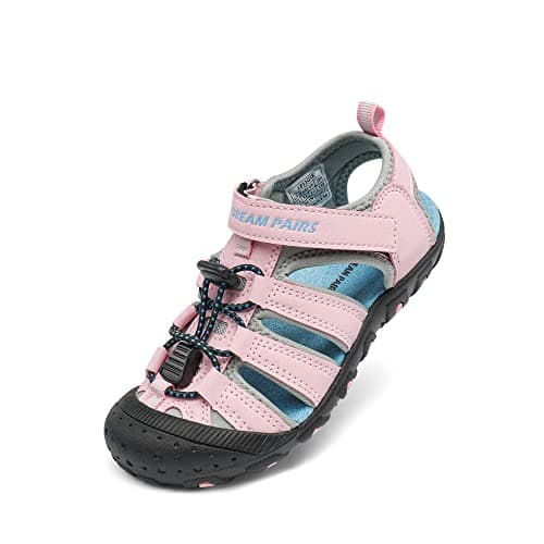 DREAM PAIRS Boys Girls Closed-Toe Outdoor Summer Sport Sandals for Toddler/Little/Big Kid,Size 6 Toddler,Pink,181105K