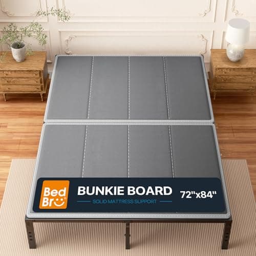 BedBro Bunkie Board California King 10mm (72" x 84") – Grey Under Mattress Support, Anti-Sag & Noise-Free, Breathable Low Profile Bed Board for Metal Frame, Slatted Beds& Platform