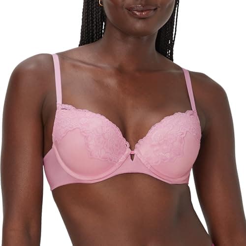 Maidenform Women's Comfort Devotion Your Lift Underwire Bra with Lace Trim, Convertible Straps