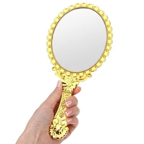Kynigo Vintage Hand Mirror for Women, Handheld Mirror with Handle