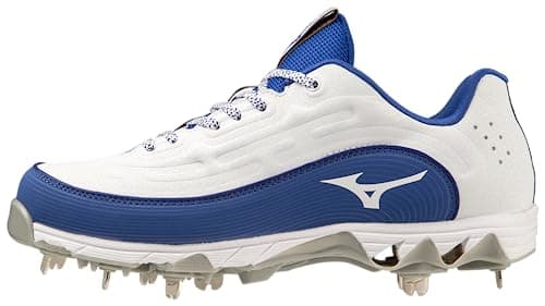 Mizuno 9-Spike Swift 8 Low Women's Metal Softball Cleat | White-Royal| US Womens 6