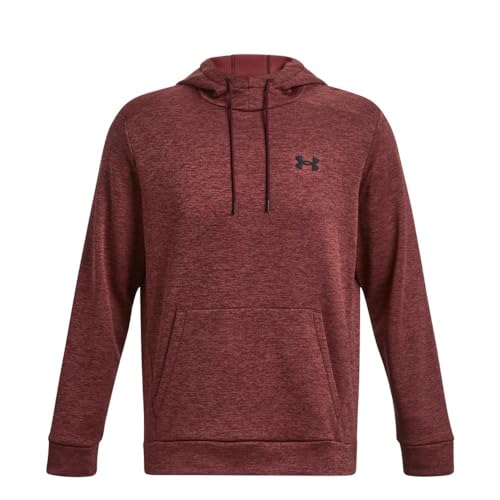 Under Armour Men's ArmourFleece Twist Hoodie, (600) Dark Maroon / / Black, Medium
