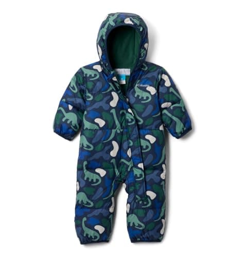 Columbia Youth Snuggly Bunny II Bunting, Collegiate Navy Dinoflauge/Rain Forest, 18/24