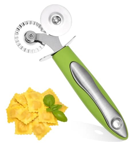 Fluted Pastry Wheel, Pastry Wheel Cutter, Dual-Wheel Fluted,