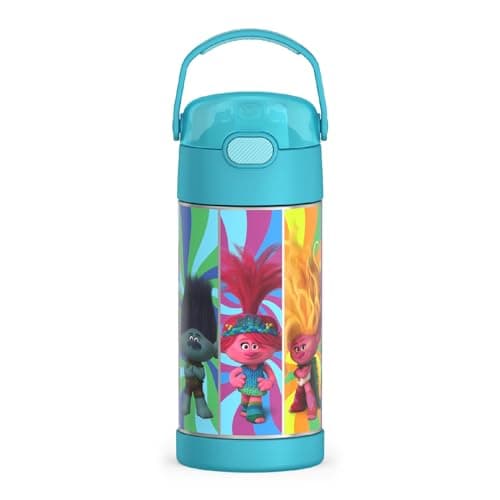 THERMOS FUNTAINER Water Bottle with Straw, 12oz, Trolls 3