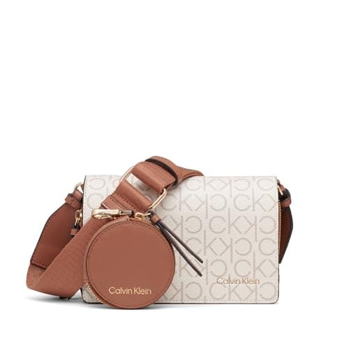 Calvin Klein Women's Millie Camera Bag Crossbody Handbag, Vanilla, OS