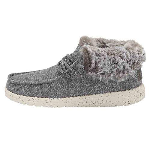 Hey Dude Girl's Britt Youth Grey Size 11 | Girl's Shoes | Girl's Lace Up Boots | Comfortable & Light-Weight