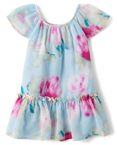 The Children's Place,Baby-Girls,and Toddler Dressy Dress, Short SleeveChiffon Floral,3 Years