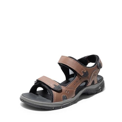 DREAM PAIRS Men’s Arch Support Hiking Sandals Sport Outdoor Athletic Comfortable Summer Beach Water Sandals,Size 7,Brown,DMUMST2502