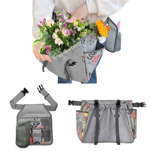 Gardening Apron Garden Tool Belt Set with Tool Pockets, Versatile Garden Tool Organizer for Women, Perfect for Fruit Harvesting and Weeding, Gardening Gifts for Mom, Wife and Gardeners
