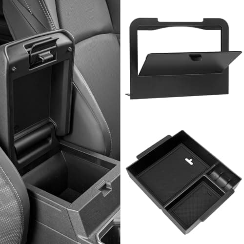 BIBLOZ Center Console Organizer Compatible with 2025 2026 Toyota 4Runner Accessories Center Console Tray and Armrest Hidden Storage Box 2PCS