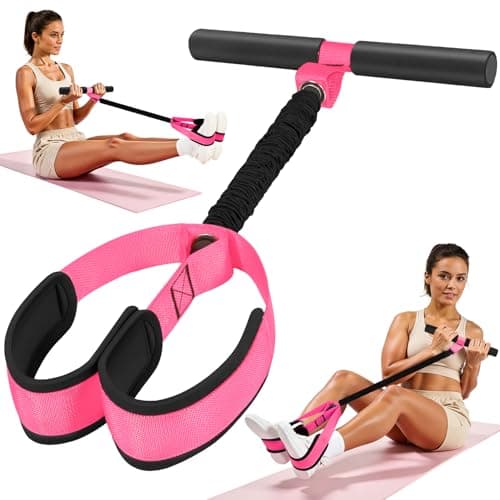 2026 Upgraded Durable Pedal Resistance Band with Handle, Thickened Latex Tubes and Soft Foam Fabric Foot Pedal, Sit Up Exercise Equipment for Abdomen, Waist, Arm, Core/ABS, Leg, Physical Therapy