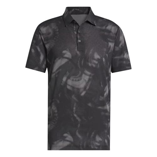 Adidas Men's Ultimate365 Printed Mesh Polo Shirt, Black, X-Large