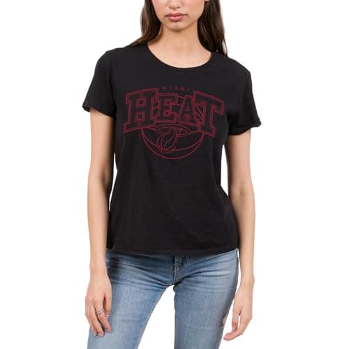 Junk Food NBA - Miami Heat Monochromatic Arch Women's SS T-Shirt Black