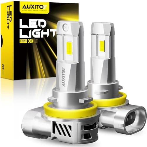 AUXITO H8 H9 H11 Light Bulbs, Direct H11 Replacement, 30000LM Fog Light, Mini Size, Pack of 2