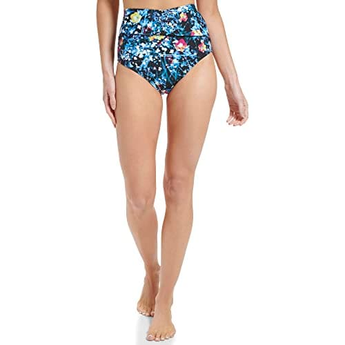Calvin Klein Womens Lifestyle Swim Bottom,Black Poppy Multi,Extra Extra Large
