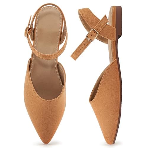 Alicegana Womens Sandals Flat Shoes: Comfortable Closed Toe Dressy Flats