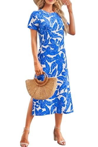 Naggoo Women Wrinkle Free Travel Clothes for T Shirt Dress Midi Summer