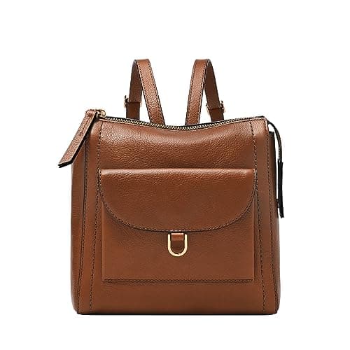 Fossil Women's Parker LiteHide™ Leather Backpack Purse for Women, Small Backpack Purse Handbag, Brown