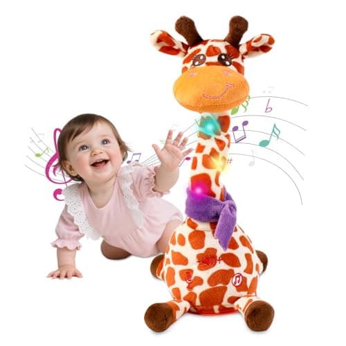 LUKETURE Dancing Giraffe Plush Toy Talking Giraffe Baby Toys