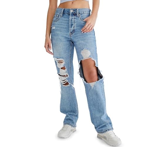 Aero Baggy Jean, Medium Wash, 4 Regular