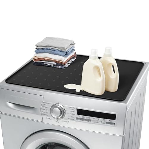 WZGUSXN Washer Dryer Top Mat 26x18, Silicone, Black, 1 Pack