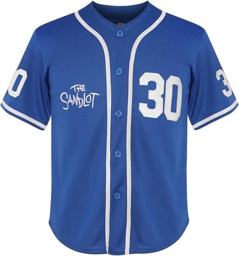 Youth #30 Sandlot Benny The Jet Rodriguez Movie Kids Baseball Jersey Stitched Christmas Summer Blue Size M