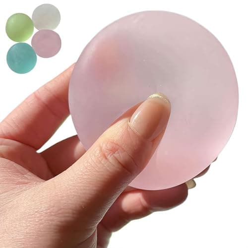 XDGJTBFMY Coconut Oil Stress Ball, 2026 New Squeeze Stress Shapeable Ball Toys, Non-Sticky Slow Rising Squeeze Balls, Portable Desk Squishies for Relaxation and Focus (B-Pink)