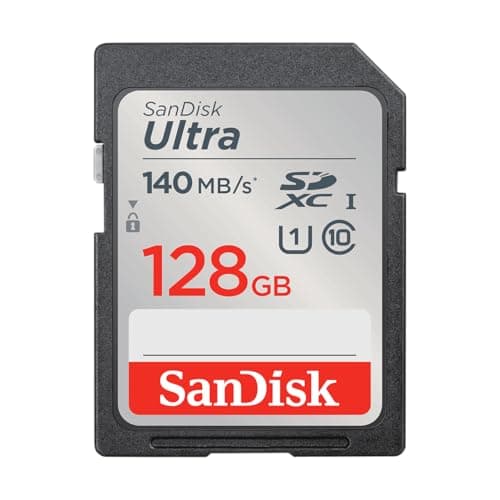SANDISK 128GB Ultra SDXC UHS-I Memory Card - Up to 140MB/s, C10, U1, Full HD, SD Card - SDSDUNB-128G-GN6IN