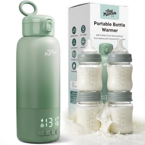 Tiny Marvels Portable Bottle Warmer for Travel, Dual Modes for Milk & Water