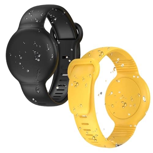 HATALKIN 2-Pack for AirTag Bracelet for Kids, Soft Adjustable Wristband