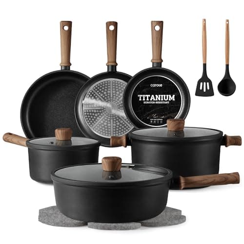 CAROTE 16pcs Pots and Pans Set, Nonstick Cookware Sets