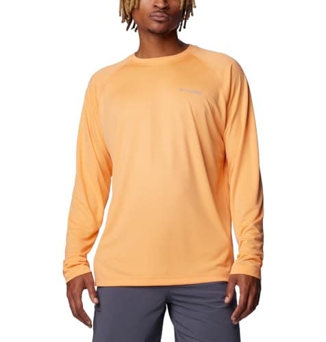 Columbia Men's PFG Solar Stream Long Sleeve, Bright Nectar, X-Small